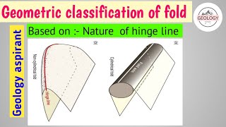 Geometric classification of fold  Based on nature of hinge line  Lecture of 7 structural geology [upl. by Mendive125]