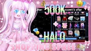 500K  HALO MEGA SHOPPING SPREE Roblox Royale High [upl. by Starobin]