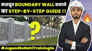 Expert Tips for Building a Compound Wall  Step By Step Construction Process of Boundary Wall [upl. by Peery]