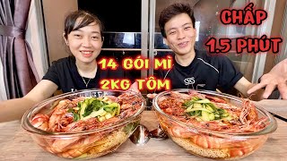 Gây Cấn Đến Phút Cuối Ăn Đua 14 Gói Mì 2Kg Tôm Hoàng Chấp Yến 15 Phút Nhận Thưởng 2Triệu [upl. by Hulbig921]