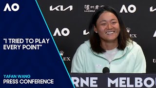 Yafan Wang Press Conference  Australian Open 2024 Second Round [upl. by Ailekat]