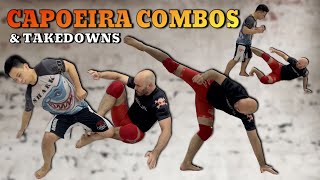 3 kick Capoeira combination for MMA if your guard sucks learn BJJ first [upl. by Ssidnac]