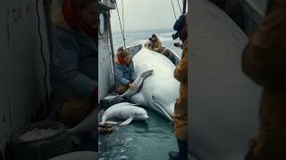 A touching story about a sailor rescuing a mother whale that gave birth on the deck of a ship [upl. by Peterec544]