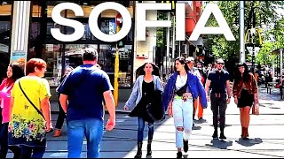 Sofia Bulgaria  Walking Vitosha Boulevard  София България [upl. by Bigler362]