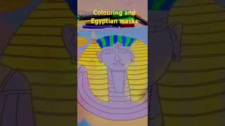 Colouring Egyptian Mask 😶‍🌫️😶‍🌫️❤️ [upl. by Oidivo742]