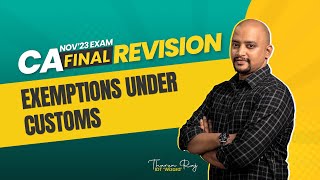 Exemptions under Customs  CA Final  IDT  Revision [upl. by Aalst796]