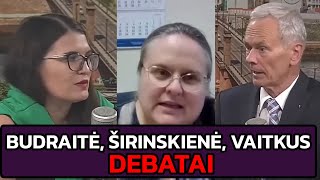 VISI TYČIOJAS IŠ MENKAPROČIO VAITKAUS DEBATAI Budraitė ŠIrinskienė ir Vaitkus  Karalius Reaguoja [upl. by Illene886]