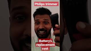 Philips Trimmer service centre Battery replacement cost shorts [upl. by Ahsoyek]