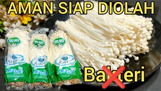 TIPS CARA MEMBERSIHKAN JAMUR ENOKI AGAR AMAN DI MASAK DAN DI KONSUMSI  Enoki Mushroom JAMUR TAUGE [upl. by Giffer824]