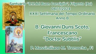 Santuario quotB V del Buon Consiglioquot S MESSA 08112024 P Massimiliano M Tremocha FI [upl. by Jennilee]