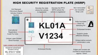 Apply HSRP Name plate Online  HSRP Number Plate  High security Registration Plate [upl. by Post544]