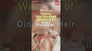 PM Modi Attends Lavish Wedding of Dravya Dholakia [upl. by Jeritah972]