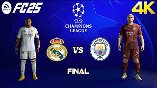 FC 25  Real Madrid vs Manchester City Ft Mbappe Haaland  UEFA Champions League Final [upl. by Llehcam]