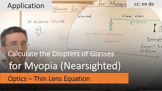 Calculating the diopters of glasses for Myopia [upl. by Alanna]