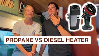 Propane Buddy Heater vs Webasto Diesel Heater  Heating a Campervan  Vanheer Adventures [upl. by Whatley]