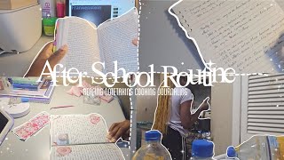 ⋆˚After School Routine ๋࣭ ⭑ Cooking  Notetaking  reading [upl. by Waylan]