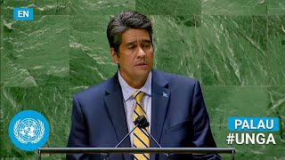 🇵🇼 Palau  President Addresses United Nations General Debate 76th Session English  UNGA [upl. by Eiuol]