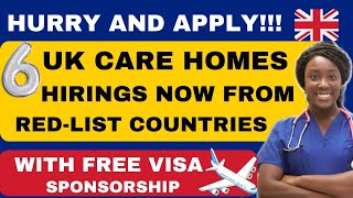 6 UK Care Homes amp Agencies Hiring Overseas Applicants With Free Visa Sponsorship Apply Now [upl. by Laine]