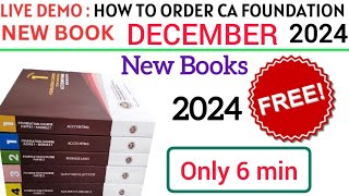 How to order ca foundation books december 2024 how to order ca foundation books from icai icai [upl. by Vere375]