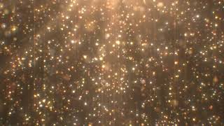 Beautiful Gold Glitter Particle Rain Falling Shimmers Sparkle Light 4K DJ Visuals Loop Background [upl. by Trebla]