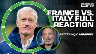 France vs Italy FULL REACTION 🇫🇷 Will this AFFECT Kylian Mbappes FUTURE 👀  ESPN FC [upl. by Ronel]