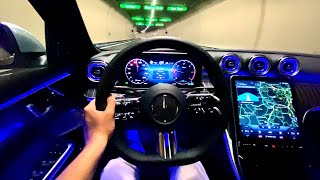 2022 Mercedes C Class AMG  NIGHT Drive C220d FULL Review Interior Exterior [upl. by Derte116]