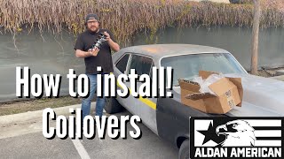 How to Install Coilovers Nova Aldan American Coilovers Install [upl. by Iives]