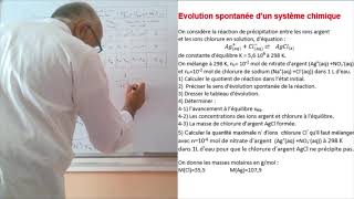 Exercice  Evolution spontanée dun système chimique [upl. by Anyr29]