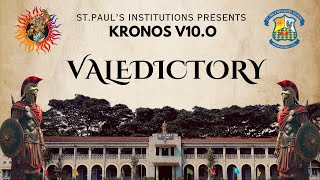 Valedictory  Kronos 2024  St Pauls Institutions Belagavi  16th November 2024  530 PM [upl. by Niowtna]