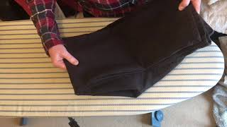 How To Iron  Part 1 Man Ironing Trousers That Dont Need Creases [upl. by Pussej750]