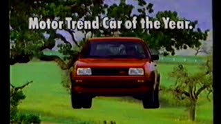 1985 VW Cabriolet GTI Scirocco TV Commercial [upl. by Carbo381]