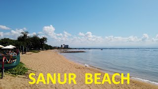 Sanur Beach Front Promenade Walk Bali Indonesia [upl. by Auqcinahs230]