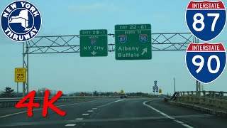 ⁴ᴷ New York State Thruway AlbanyCapital District northwestbound 4K VIDEO [upl. by Aitas]