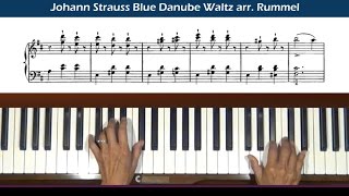 Strauss  Rummel Blue Danube Waltz Piano Tutorial [upl. by Kred]