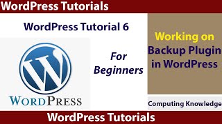 How to use backup plugin updraft plus in WordPress  WordPress  06 for beginners [upl. by Alvarez]