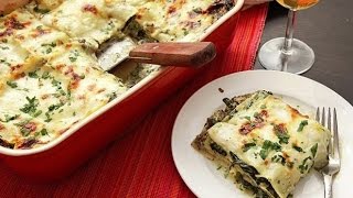 Reciipe of Ultra Creamy Spinach and Mushroom Lasagna [upl. by Entruoc]