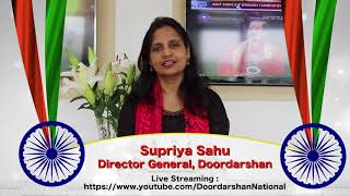 Independence Day Greetings by Director General Doordarshan Supriya Sahu [upl. by Piwowar150]