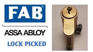 073 Lockpicking FAB ASSA ABLOY [upl. by Aenad556]