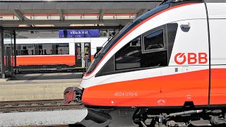 Villach Hbf Viel Bahnverkehr in Villach mit Talent1 Desiro EC RJ Güterzüge BR 1216 BR 1144 [upl. by Atimed394]