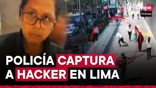 Cercado de Lima capturan a hacker que en 4 horas ya había retirado 25 mil soles de varios bancos [upl. by Glassco959]