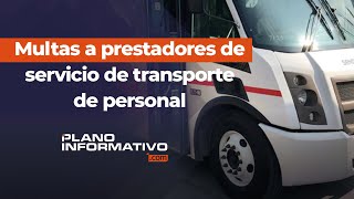 Multas a prestadores de servicio de transporte de personal [upl. by Clance]