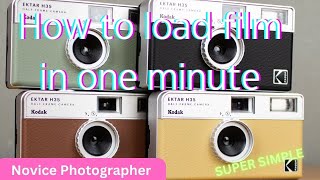 How to load film into a film camera 📸 So easy Kodak Ektar H35 [upl. by Intisar396]