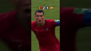 CR7 hat trick vs spain viralvideo football cr7 trending cristianoronaldo skills goals [upl. by Ylellan]