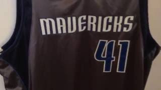 Dirk Nowitzki Dallas Mavericks Authentic Silver Jersey Worn Once [upl. by Lynea]