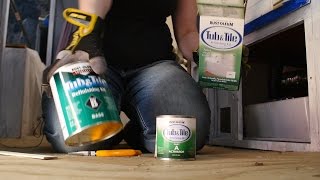 Travel Trailer Remodel Part 6 Refinishing the Tub with RustOleum Tub Kit [upl. by Enialem]