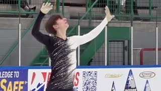 Alek Tankovic  Junior Men Short Program  2025 Midwestern Sectional Singles Final [upl. by Harmonia628]