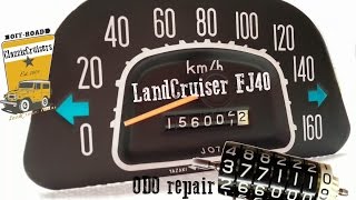 FJ40 BJ40 BJ42 Odometer stuck It stopped turning to the next thousand  How To Fix [upl. by Eiralih]