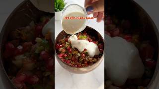 Creamy Kala Chana Salad 😍 highproteinsalad healthyrecipes salad saladrecipe kalachana makhana [upl. by Nedle]