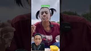 Mak laper adek makan icecream 2 sekaligus mukbang funny komedi lucu memes [upl. by Ainala]