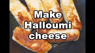 How to make instant halloumi cheese at home from cows milk [upl. by Paine136]